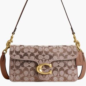 Coach Tabby 26 Signature Crystal Jacquard Shoulder Bag